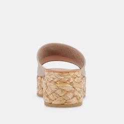 Pablos Wide Sandals Sand Leather