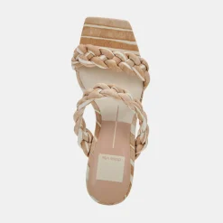 Paily Heels White Stripe Fabric