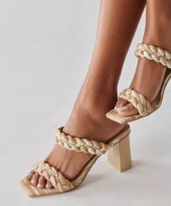 Paily Heels White Stripe Fabric