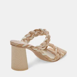 Paily Heels White Stripe Fabric