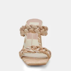 Paily Heels White Stripe Fabric