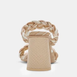 Paily Heels White Stripe Fabric