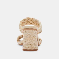 Paily Raffia Heels Vanilla Raffia