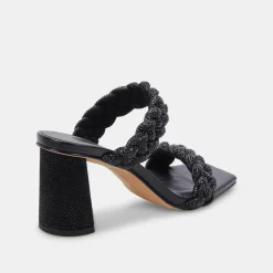 Paily Rhinestone Heels Black Rhinestone