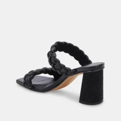 Paily Rhinestone Heels Black Rhinestone