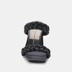 Paily Rhinestone Heels Black Rhinestone