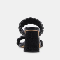 Paily Rhinestone Heels Black Rhinestone