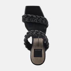 Paily Rhinestone Heels Black Rhinestone