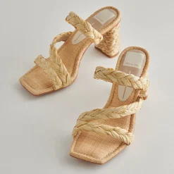 Pang Heels Lt Natural Raffia