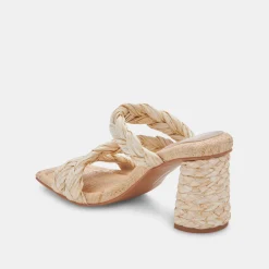 Pang Heels Lt Natural Raffia