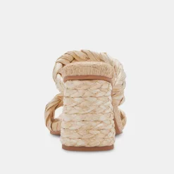 Pang Heels Lt Natural Raffia