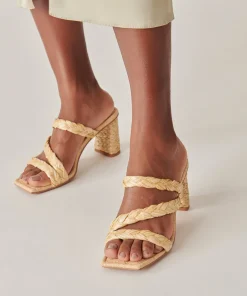 Pang Heels Lt Natural Raffia