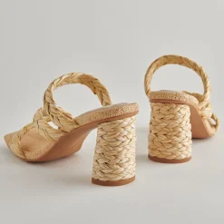 Pang Heels Lt Natural Raffia