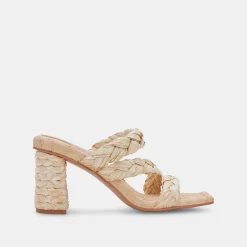 Pang Heels Lt Natural Raffia
