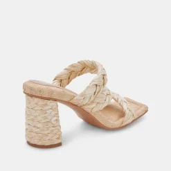Pang Heels Lt Natural Raffia