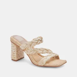 Pang Heels Lt Natural Raffia