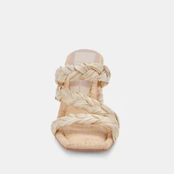 Pang Heels Lt Natural Raffia