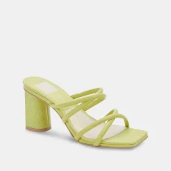 Patsi Heels Light Green Leather