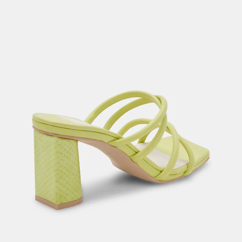 Patsi Heels Light Green Leather