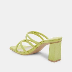 Patsi Heels Light Green Leather