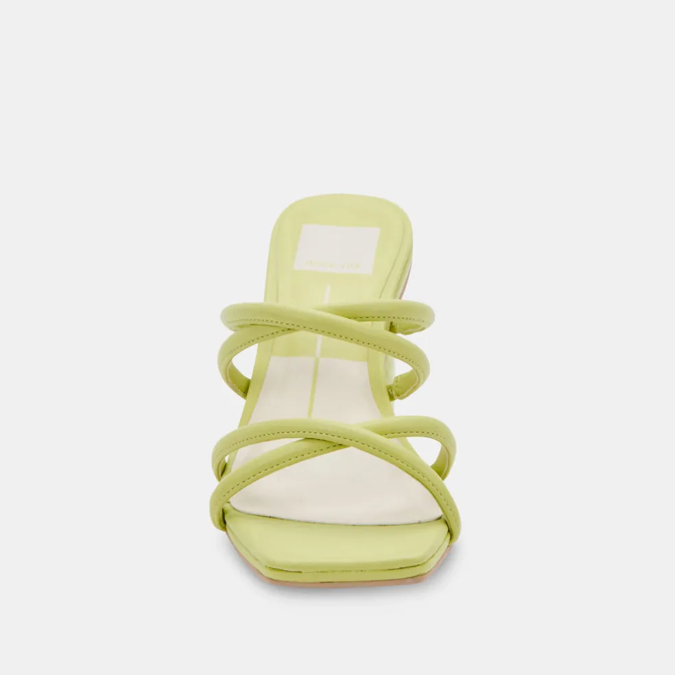 Patsi Heels Light Green Leather