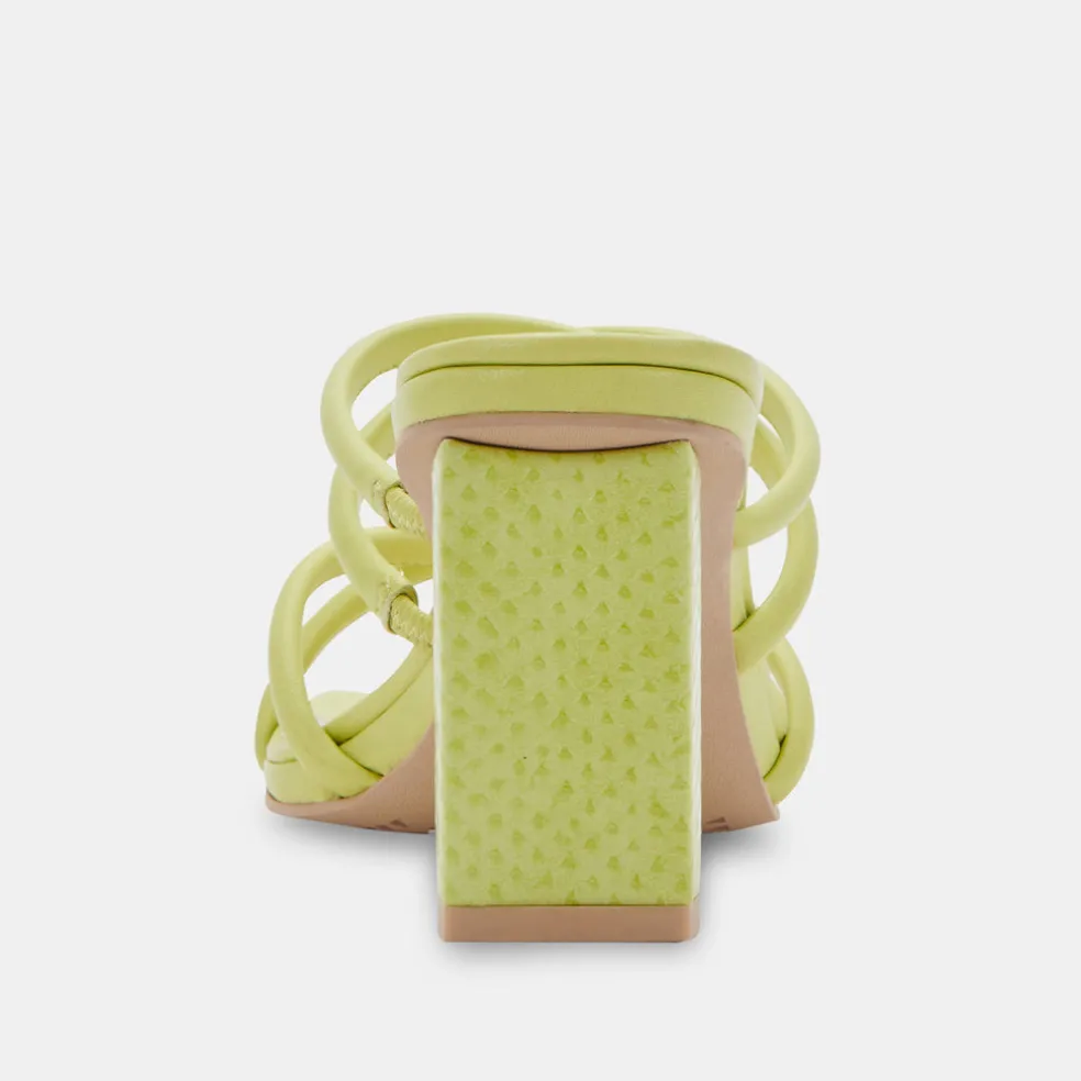Patsi Heels Light Green Leather