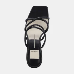 Patsi Wide Heels Black Leather