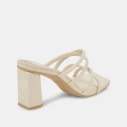 Patsi Wide Heels Ivory Leather