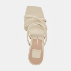 Patsi Wide Heels Ivory Leather