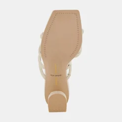 Patsi Wide Heels Ivory Leather