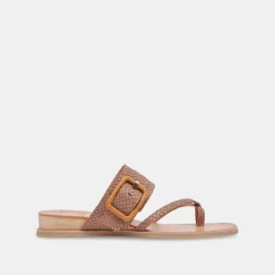 Perris Sandals Cafe Embossed Leather