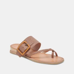 Perris Sandals Cafe Embossed Leather