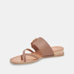 Perris Sandals Cafe Embossed Leather