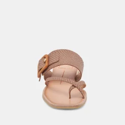 Perris Sandals Cafe Embossed Leather