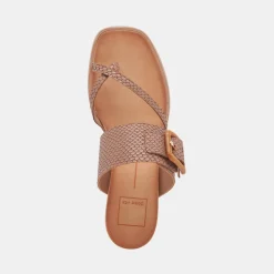 Perris Sandals Cafe Embossed Leather