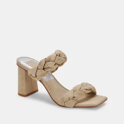 Pheby Heels Khaki Silk