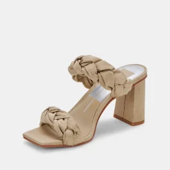 Pheby Heels Khaki Silk
