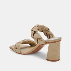 Pheby Heels Khaki Silk