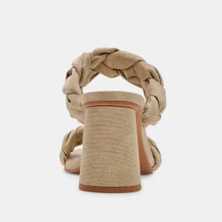 Pheby Heels Khaki Silk