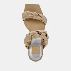 Pheby Heels Khaki Silk