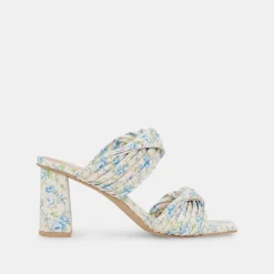 Pilton Heels Blue Floral Stella