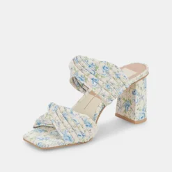Pilton Heels Blue Floral Stella