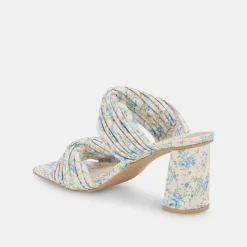 Pilton Heels Blue Floral Stella