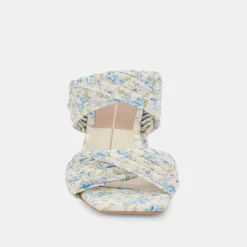 Pilton Heels Blue Floral Stella