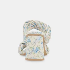 Pilton Heels Blue Floral Stella