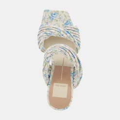 Pilton Heels Blue Floral Stella