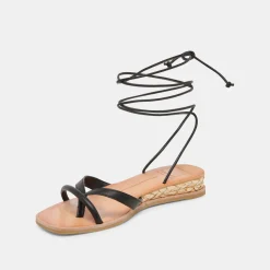 Prax Sandals Black Leather