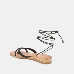 Prax Sandals Black Leather