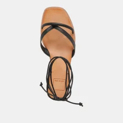 Prax Sandals Black Leather