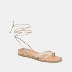 Prax Sandals Ivory Leather